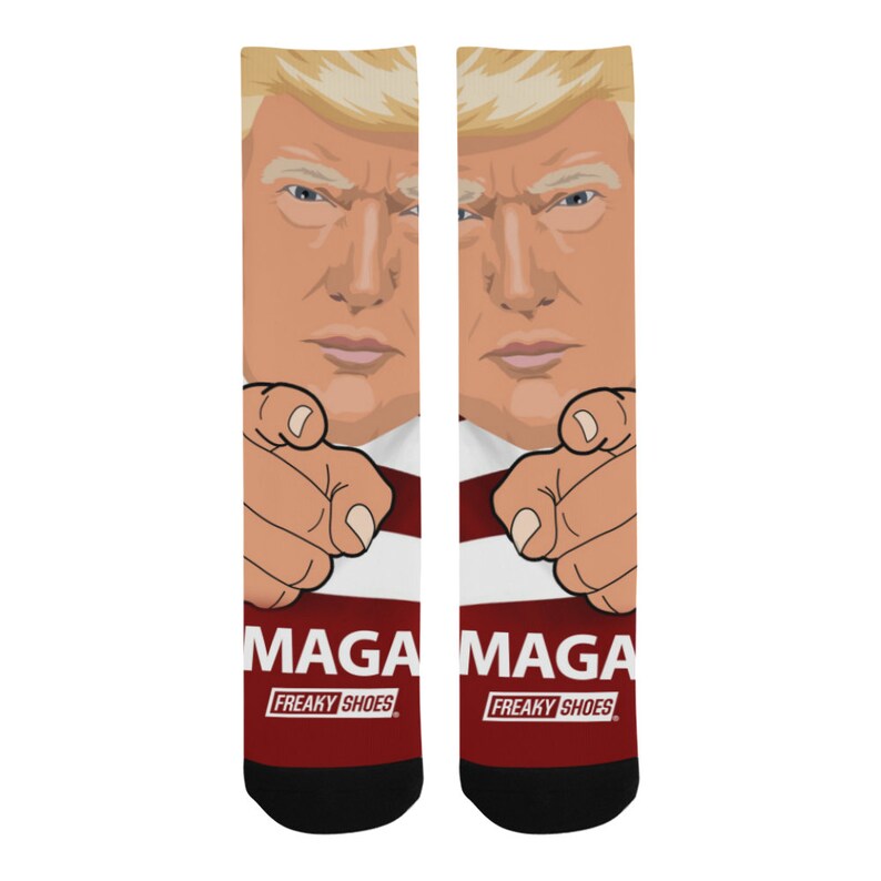 Made in USA Trump 2020 Maga Print Socks Design President Donald Trump Pin Democrat Gift Sneakers Gift Footwear Political Humor