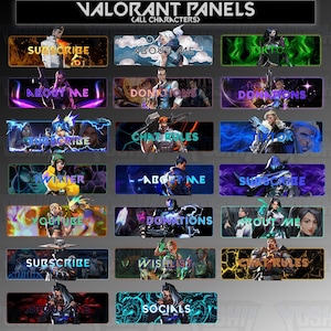 VALORANT PANELS (1 character 16 panels or more)