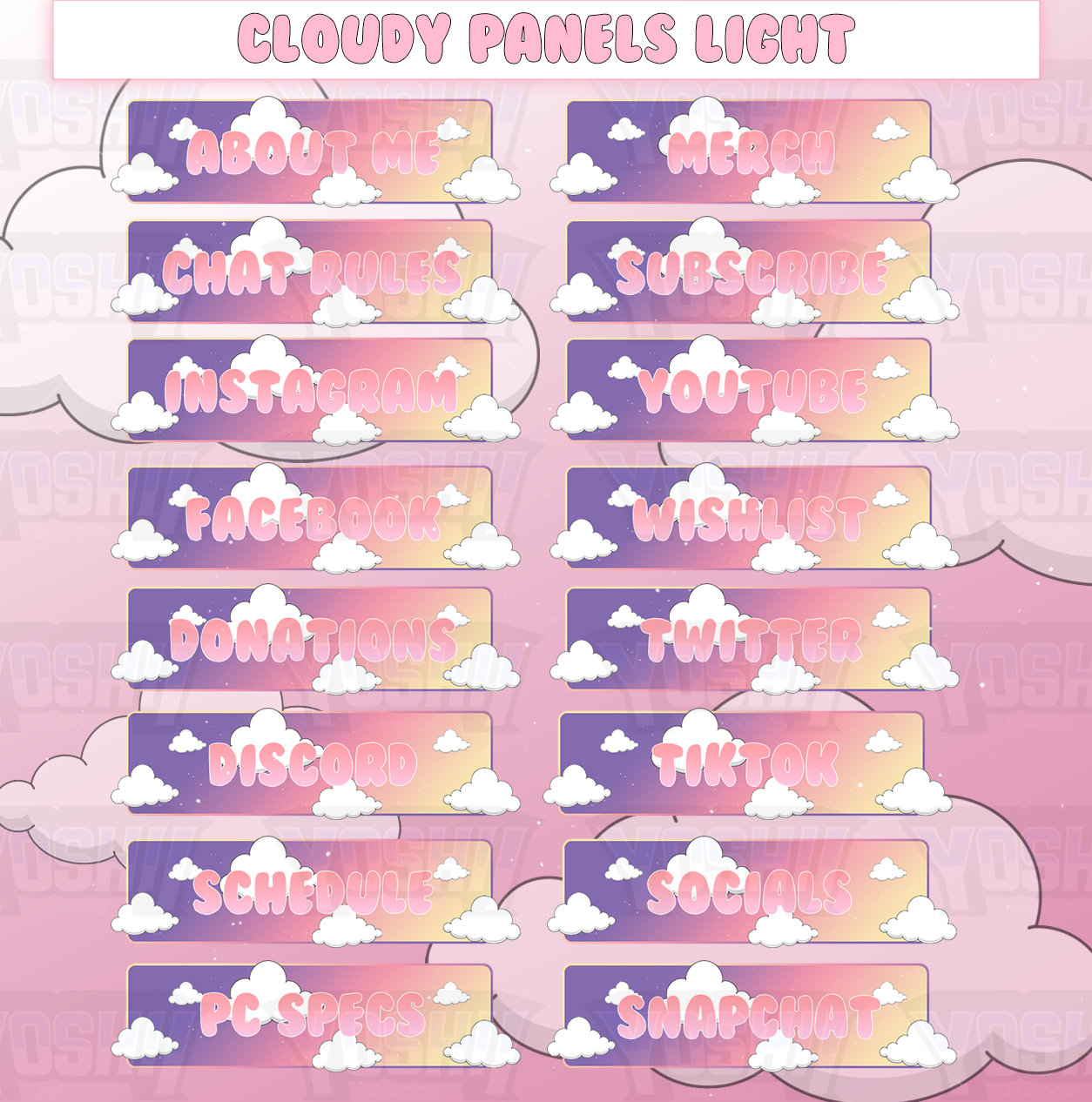 ANIMATED CLOUDY BUNDLE light - Etsy