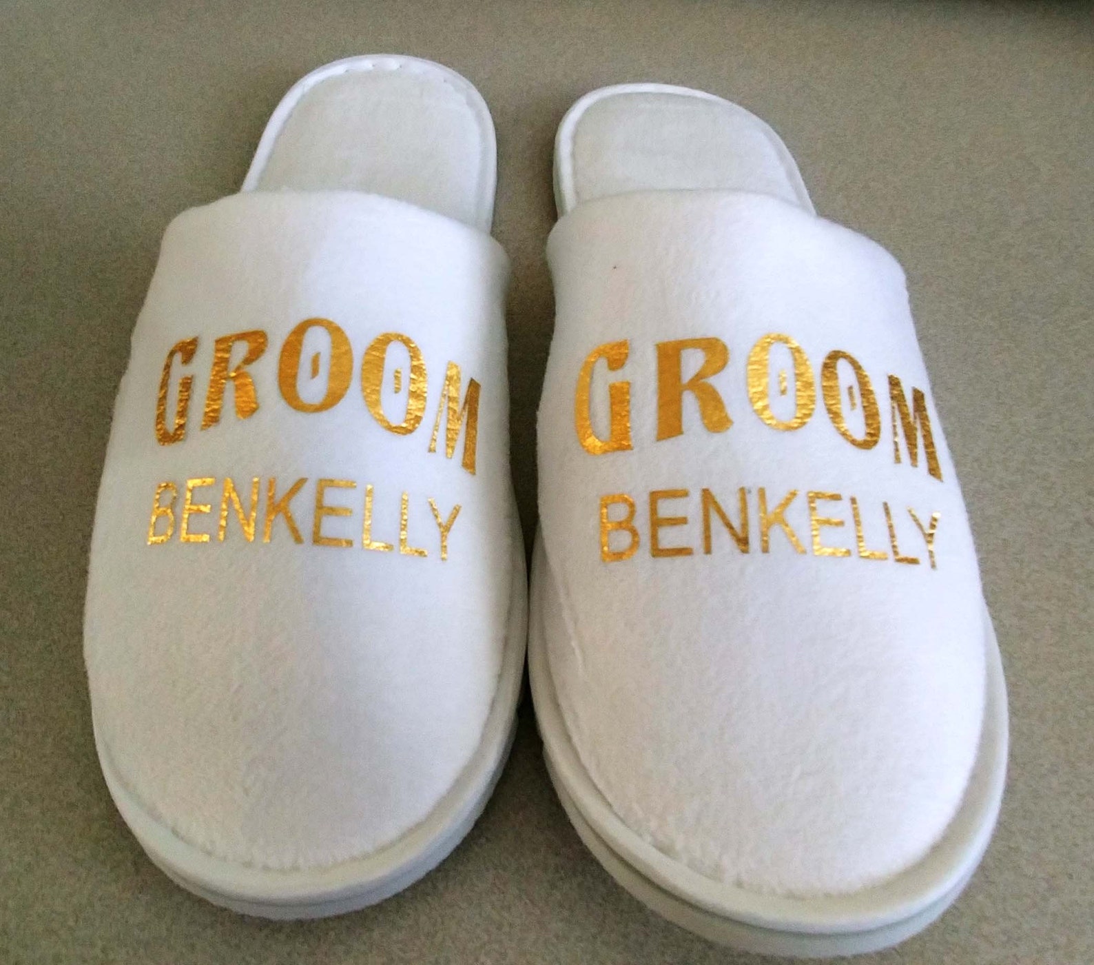 Groom Slippers Bridal Party Slippers Wedding Slippers Etsy
