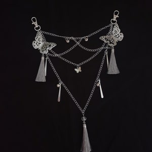 Heaven Official&#39;s Blessing TGCF inspired Hua Boots Decoration for cosplay, 2 Boots Chain, Butterfly Chain,Birthday Gift for Her