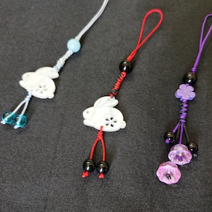 Zawieszka do telefonu MDZS Inspired, Wei wuxian, zawieszka do telefonu Lan wanji, zawieszka do telefonu Bunny, zawieszka do telefonu Jiang Cheng Lotus Beaded, zawieszka do telefonu, torba