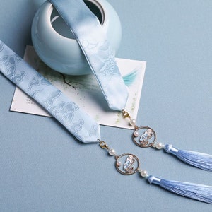 MDZS Wei Wuxian Hair Tie, Tassel Hair Accessories, Red Ribbon with Tassel,Lan Wangji Hair Tie