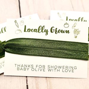 Locally Grown Shower Favor - Farmers Market Baby Shower - Organic Baby Theme - Homegrown - Gender Neutral - Personalized Baby Shower Favor