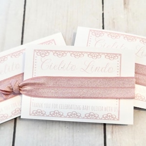 Pink Cielito Lindo Shower - White Talavera Party Theme - Girl Baby Shower Mexican - Guest Favor Thank You - Mexico Folk Art Girl - Senorita Bild 1
