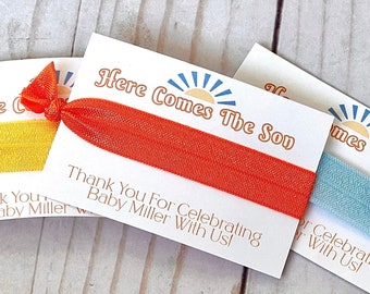 Here Comes the Son Shower - Retro Sunshine Baby Shower - Boho Sunshine Shower Favor - Summer Baby Shower - Sun Baby Shower - Boy Baby Shower
