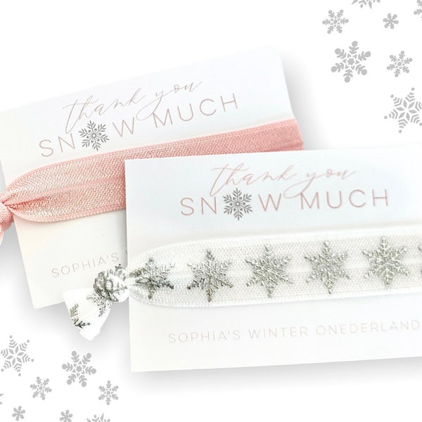 Pink Winter Onederland Favor - Silver & Pink Snowflake Birthday - Winter Birthday Theme - Snowflake First Birthday - Thank You Snow Much