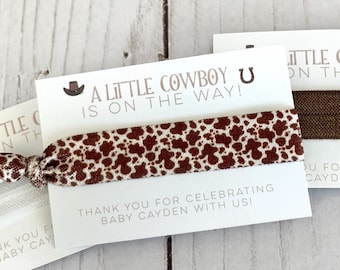 Western Baby Shower Favor - Wild West Shower - Cowboy Baby Shower - A Little Cowboy Is On The Way - Western Theme Party - Cow Print Shower