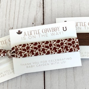 Western Baby Shower Favor - Wild West Shower - Cowboy Baby Shower - A Little Cowboy Is On The Way - Western Theme Party - Cow Print Shower