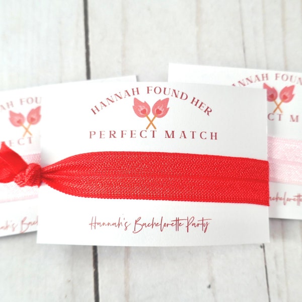 Perfect Match Bachelorette Favor - Matchbox Theme - Match Made in Heaven - Found Her Match - Personalized Favor - Matchbox Favor - Pink