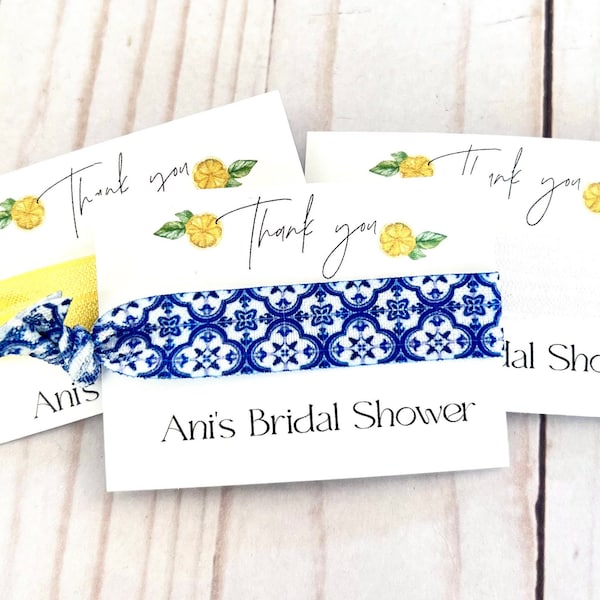 Lemon Bridal Shower Favor - Tuscan Lemon - Found Her Main Squeeze - Citrus Bridal Shower - Mediterranean Bridal Shower - Blue Tile Shower