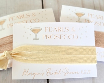 Pearls and Prosecco Bridal Shower - Pearl Shower Favor - Prosecco Bridal Shower - Bubbly Brunch Bride - Cream and Gold Minimalist - Classy