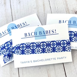 Mediterranean Bachelorette Favor - Greek Bachelorette - Blue Glitter Disco Favor 70s Bachelorette - Blue Tile Theme - Disco Bach - Greek