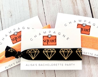 Orange Champagne Bachelorette - Champagne Bachelorette Favor - Save Water Drink Champagne - Custom Orange Champagne Favor - Veuve