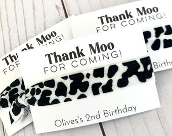 Cow Birthday Party Favor - Moo I’m Two - Thank Moo for Coming - Farm Animal Birthday - Holy Cow Birthday - Cow First Birthday - Barn Animal
