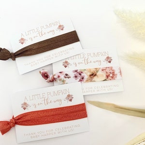Fall Pumpkin Baby Shower Favor - Boho Rustic Pumpkin - Floral Pumpkin Shower - A Little Pumpkin Is On The Way - Burnt Orange Floral Shower bild 2
