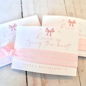 Bow Theme Bachelorette - She’s Tying the Knot - Coquette Party Favor - Bows and Babes - Girly Bachelorette - Pink Bow Bachelorette Party