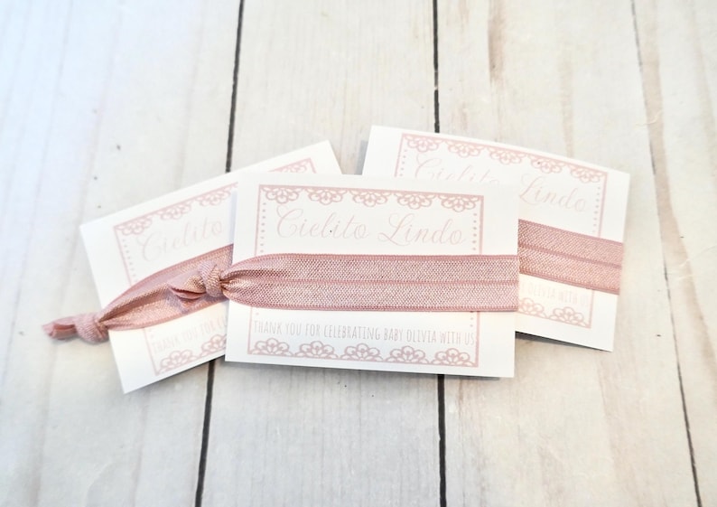 Pink Cielito Lindo Shower - White Talavera Party Theme - Girl Baby Shower Mexican - Guest Favor Thank You - Mexico Folk Art Girl - Senorita Bild 1