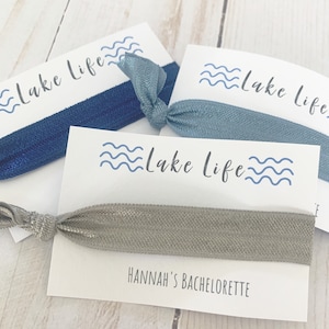 Lake Bachelorette Favor- Lake Life Hair Tie - Hair Tie Bachelorette Favors  - Lake Tahoe Bachelorette - Lake Hair Don’t Care - Lake Trip