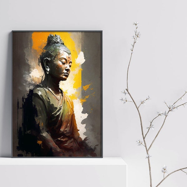 Inner Peace, Zen Art Digital Download, Buddha Wall Art, Zen Paintings, Meditation Art, Home Decor Zen Wall Art Print, Zen Printable Wall Art