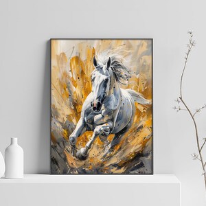 Sylvan Dreams | Peaceful Animal Painting, Cherished Horse Artwork, Timeless Persona Home Decor, Fine Art Print P-33-37