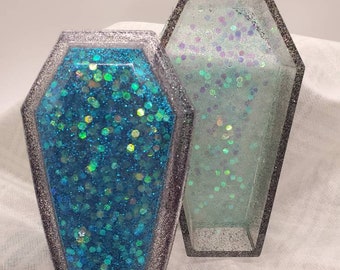 coffin box trinket box resin, gothic trinket box, custom coffin trinket box with lid, coffin jewelry box