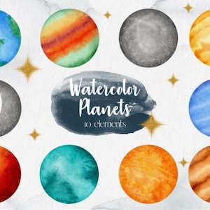 Akwarela Planety Clipart Kosmos Układ Słoneczny Złoty Brokat Planety Kosmos Przygoda Układ Słoneczny,Kosmos, astronauta clipart