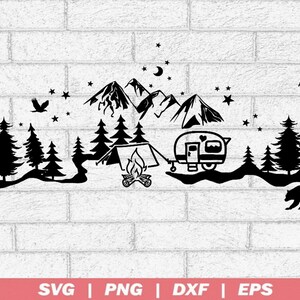 Camping Adventure Mountain Craft Design