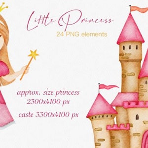 Watercolor Little Princess Clipart Baby Girl Watercolor Clipart, Little ...