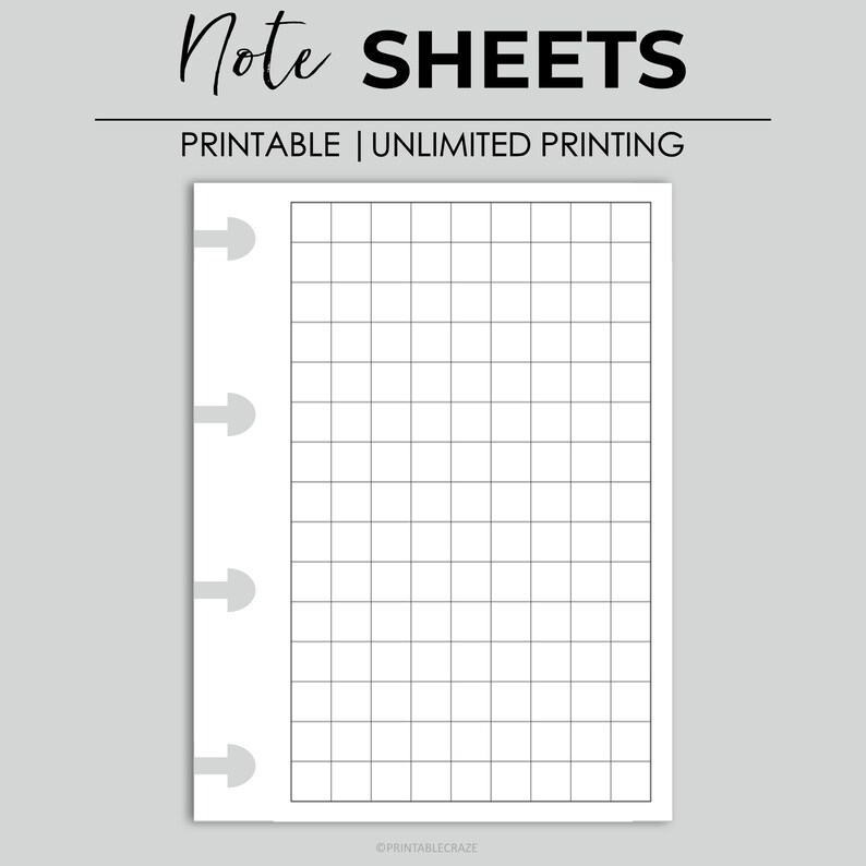 micro hp printable note sheets pages inserts lined dot