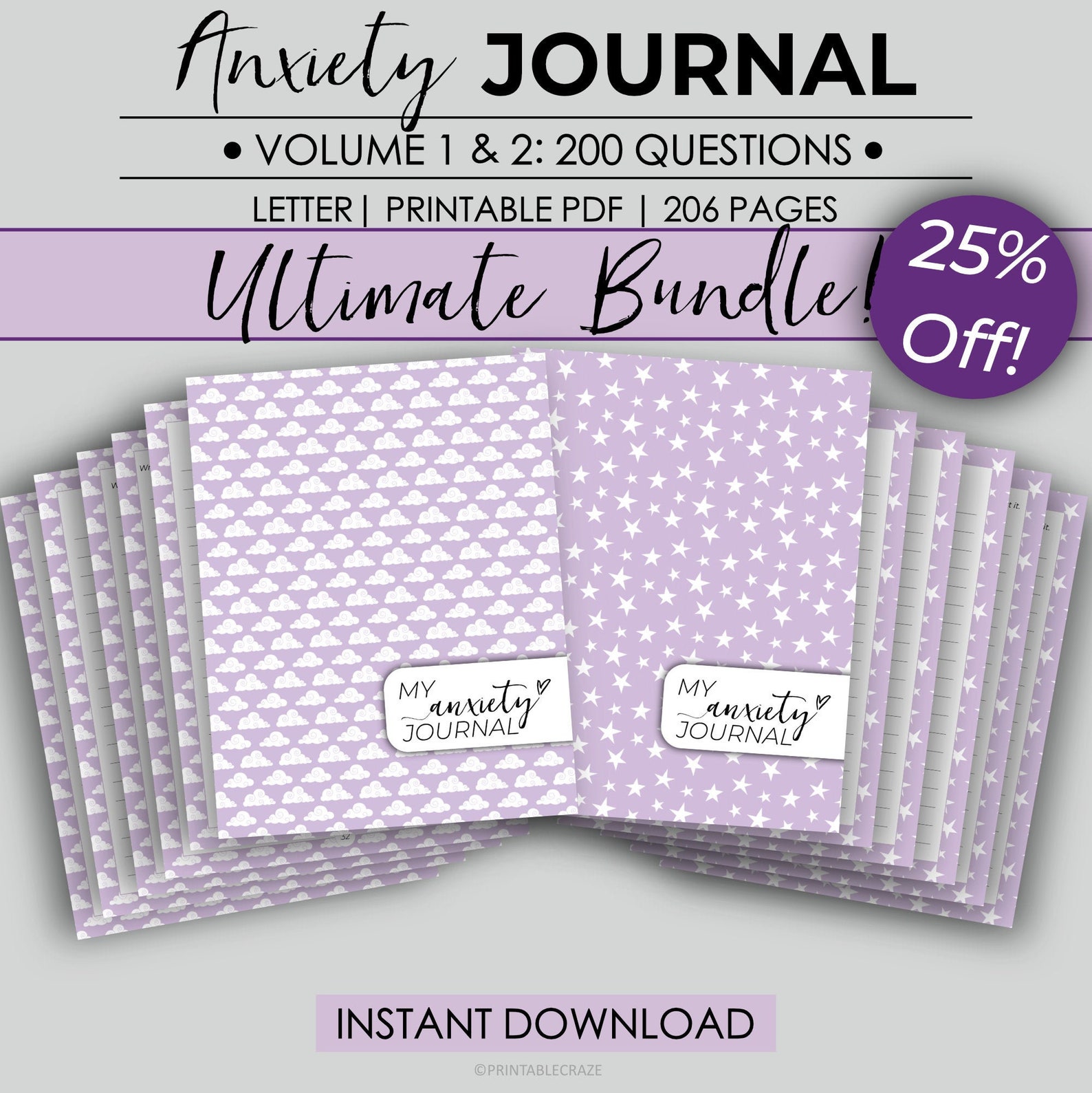 Printable Anxiety Journal Stress Relief Depression Journaling Etsy printable-anxiety-journal-stress-relief-depression-journaling-etsy