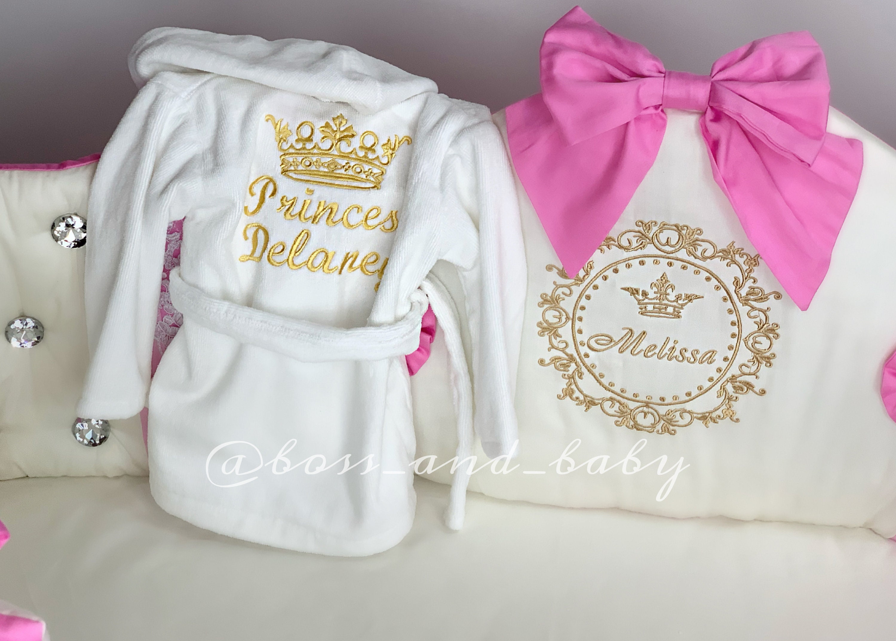 Personalized baby robe custom embroidered with any name or Etsy