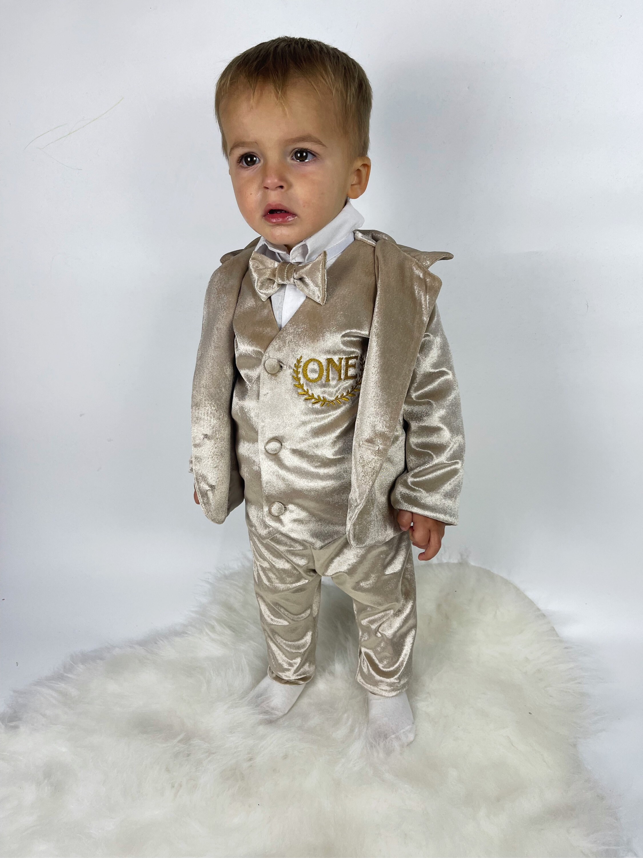 Boys Formal Wear Toddlers Suits Beige Color Royal Fancy Etsy