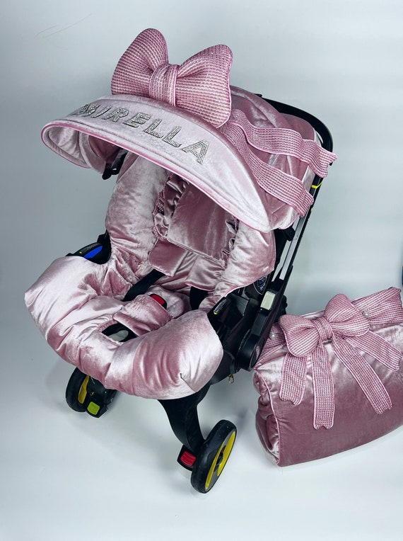 Pink baby best sale stroller and carseat