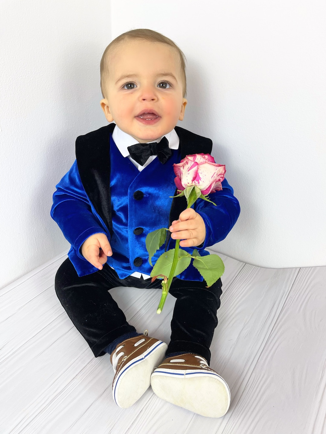 Baby Boy Suite Baby Boy Tuxedo Royal Blue Velvet Tuxedo Etsy