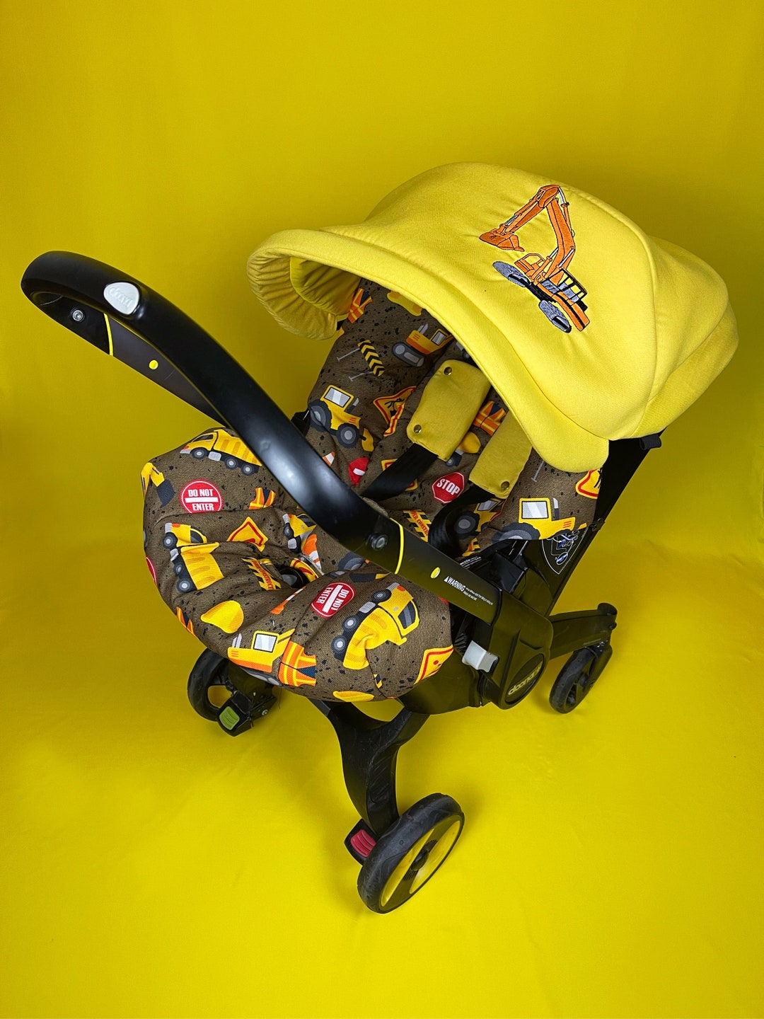 Construction Zone Car Seat Cover for Baby Boys, Doona Stroller