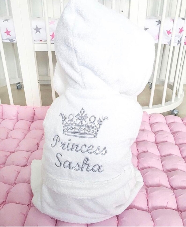 Personalized baby robe custom embroidered with any name or Etsy