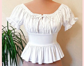 blusa campesina blanca