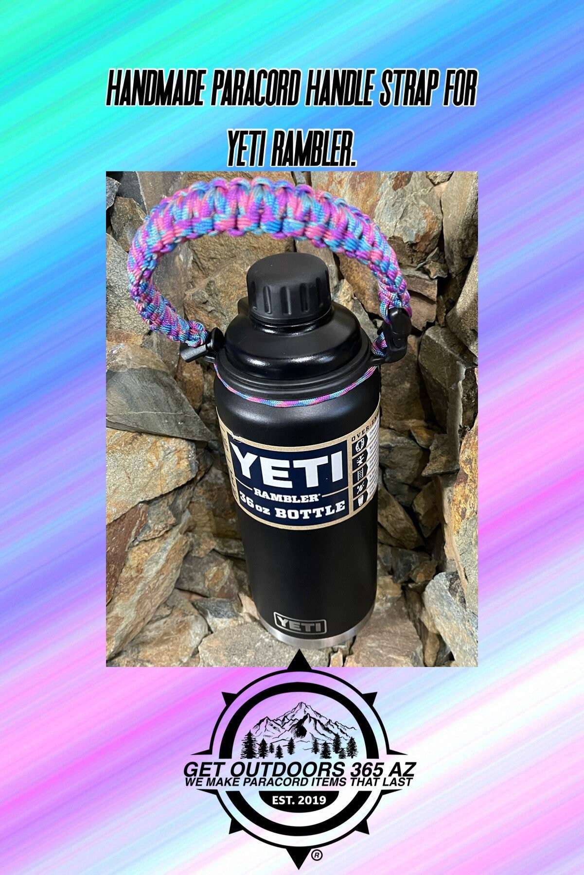 Bottle Sling Compatible with YETI Rambler For 64oz 46oz 36oz 26oz 18/1 –  OneMissionX