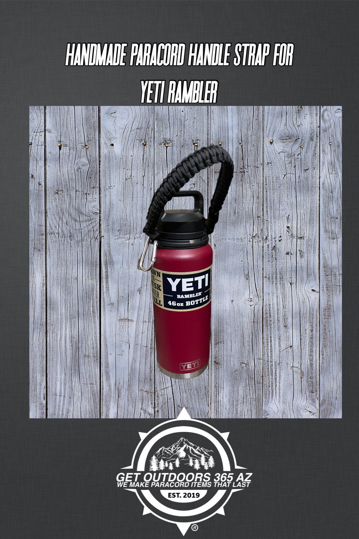 Handmade Paracord Handle Strap for Yeti Rambler. 