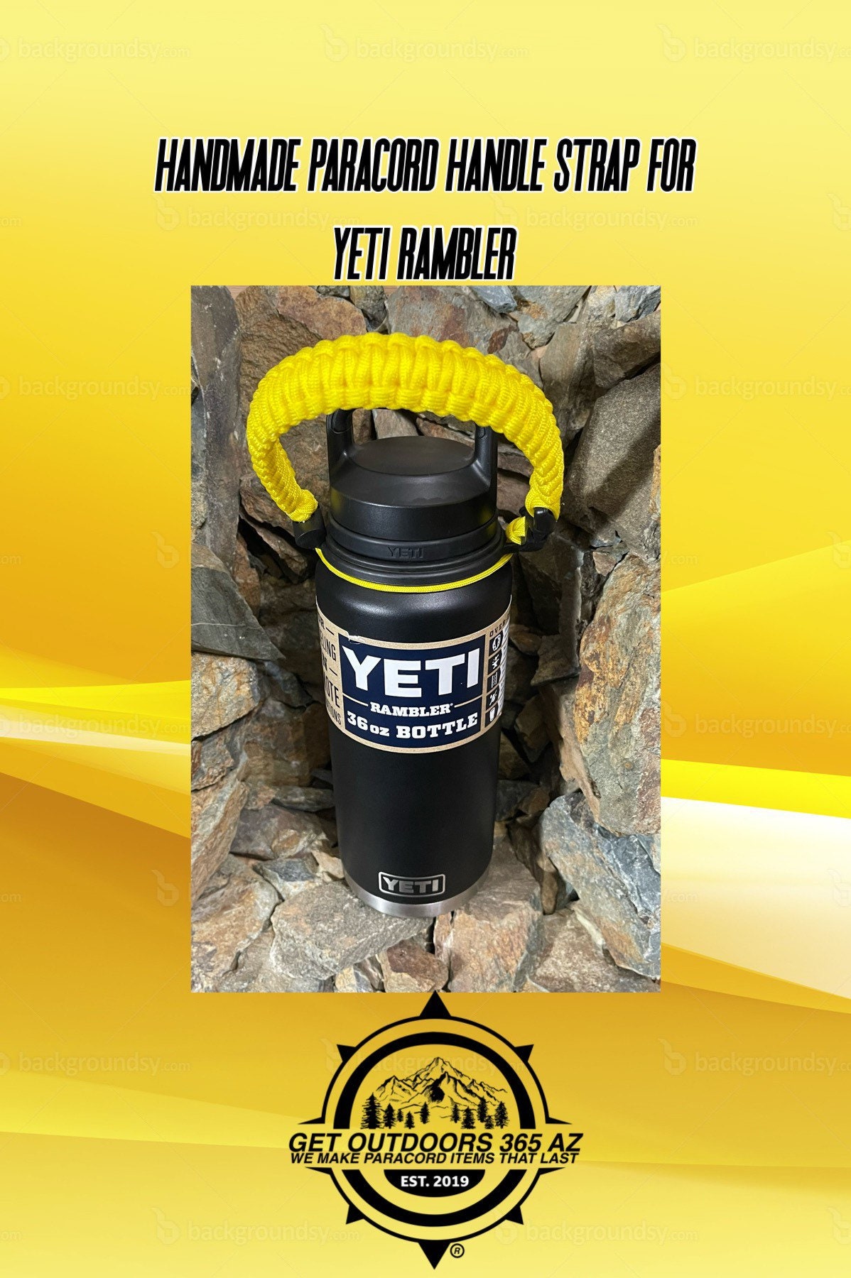 EEEKit Trave Bottle Sleeve Shoulder Strap+Buckle Clip Hook for 64oz YETI  Rambler 