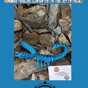 Handmade paracord scorpion for the Jeep enthusiast