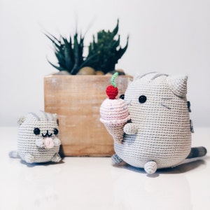 Handmade Crochet Amigurumi Plush Doll (Pusheen) - Nursery / Gift / Children's Toy / Cat / Animate / Cartoon