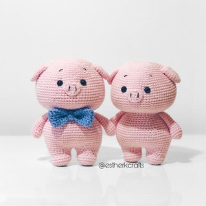 Crochet Amigurumi PDF Pattern/tutorial: Dan Dan the Pig - instant download - English