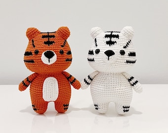 Handmade Crochet Tiger Plush: Cotton Amigurumi Doll