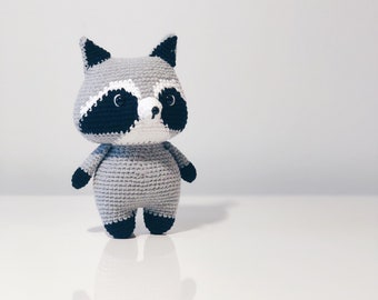 Handmade Crochet Amigurumi Plush Doll (Tico the Racoon) - @hainchain /Nursery Gift/ Children's Plush / Collectibles / Animals