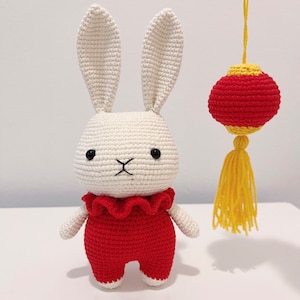 Handgemachte gehäkelte Amigurumi Plüsch-Puppe (Hase) - @hainchan / Jahr des Hase / Kinderzimmer Geschenk / Kinderspielzeug / Sammlerstücke