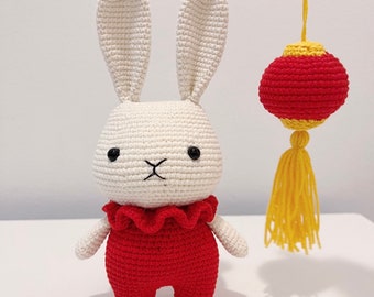 Handmade Crochet Amigurumi Plush Doll (Bunny) - @hainchan / Year of the Rabbit /Nursery Gift / Children's Toy / Lunar New Year/ Collectibles