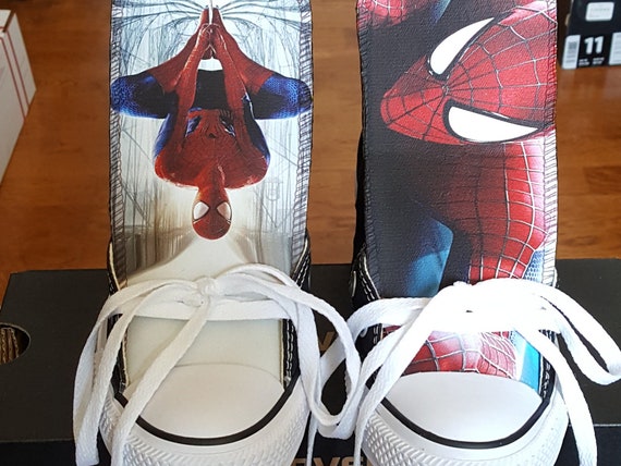 custom spiderman converse
