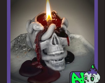 Bleeding Skull Candle | Etsy